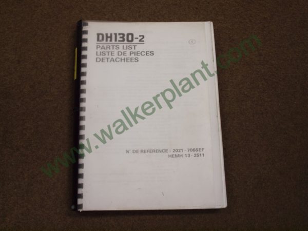 Daewoo Doosan DH130-2 Excavator Parts Book