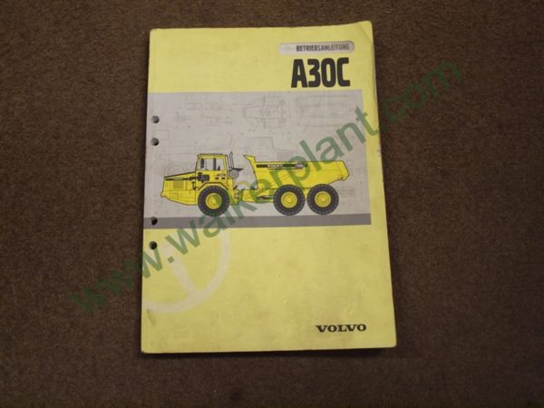 Volvo A30C Dump-truck Hauler Operators Manual German